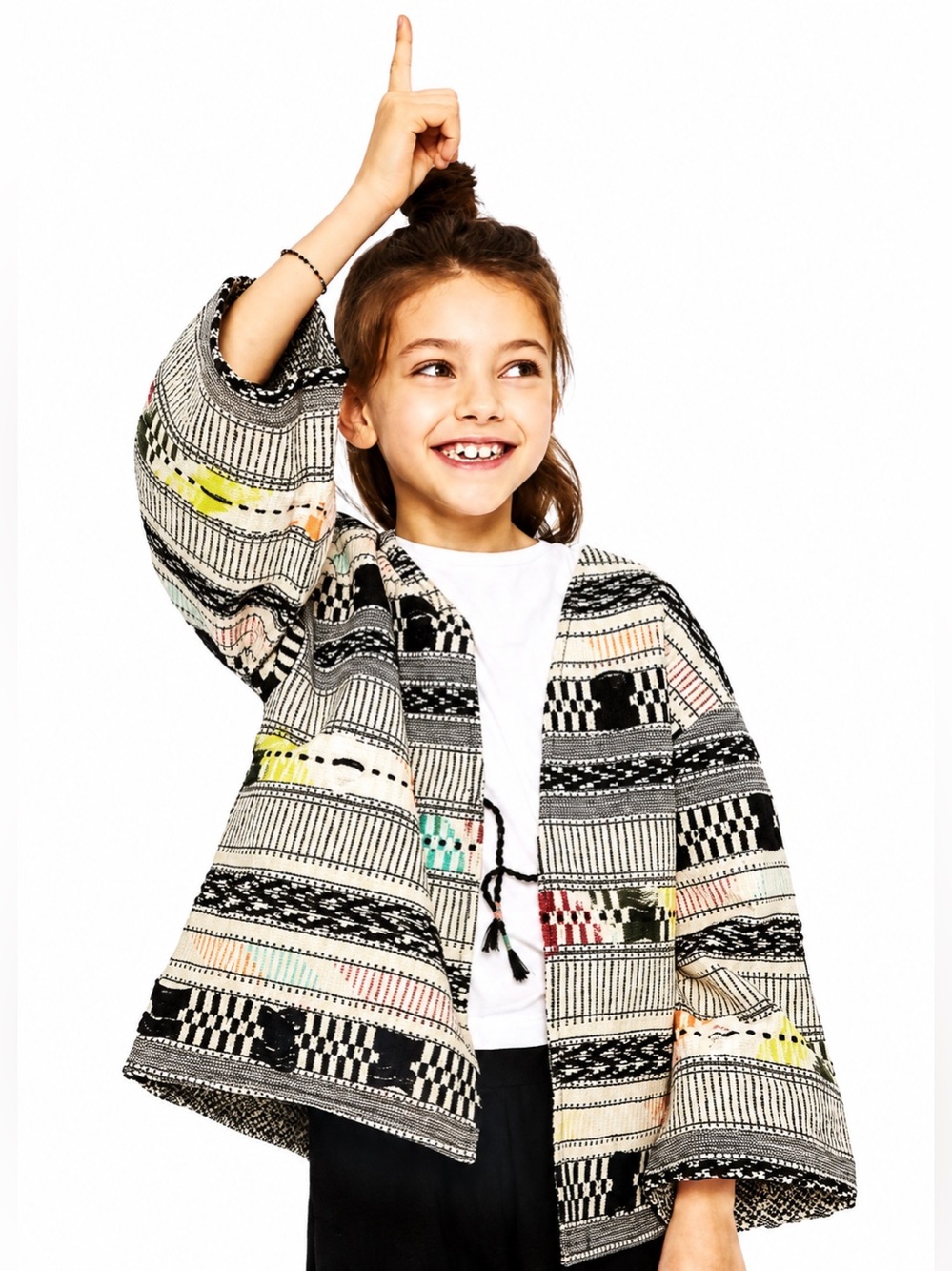 Zara Girls Ethnic Boho Woven Textile Jacket Sz 11/12